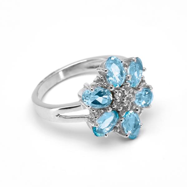 Silver Ring topaze Riana